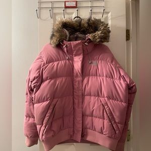 The North Face bubblegum pink winter coat. Size L